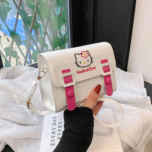 Sanrio Pu Square Bag Anime Shoulder Bags Kawaii Messenger Tote Cute Cartoon Backpacks My melody Cinnamorol Kuromi Fashion Bags ALPENZO