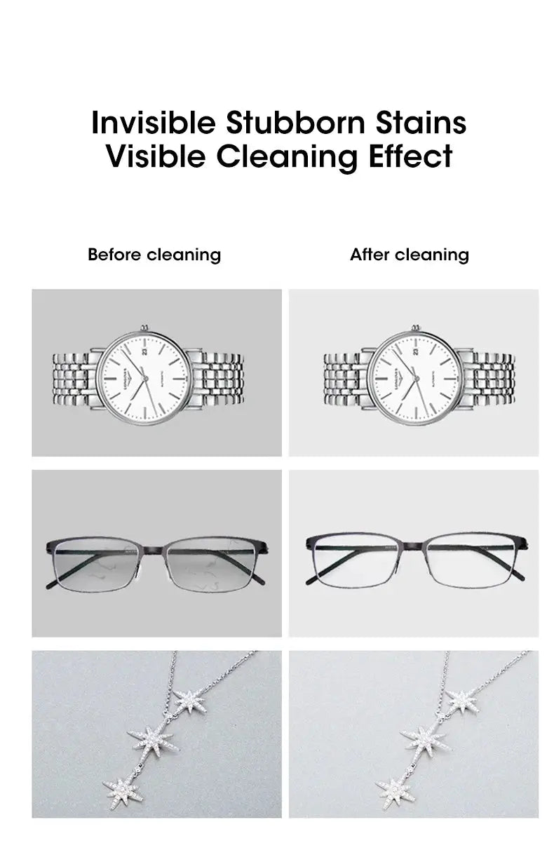 Ultrasonic Cleaner 35W High Frequency Cleaning Jewelry Glasses Watches Multifunctional 500ML Ultrasonic Cleaning Cleaning Bath - ALPENZO