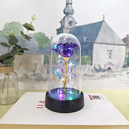 Rose Light Beautiful Realistic Looking Night Light Rose Eternal Flower Party Supplies LED Simulation Rose Flower Valentine's Day - ALPENZO