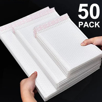 10-50Pcs Bubble Envelopes White Foam Shipping Bags Poly Bubble Mailers Pad Self Seal Packing Bags 11cm 15cm 23cm Wholesale ALPENZO