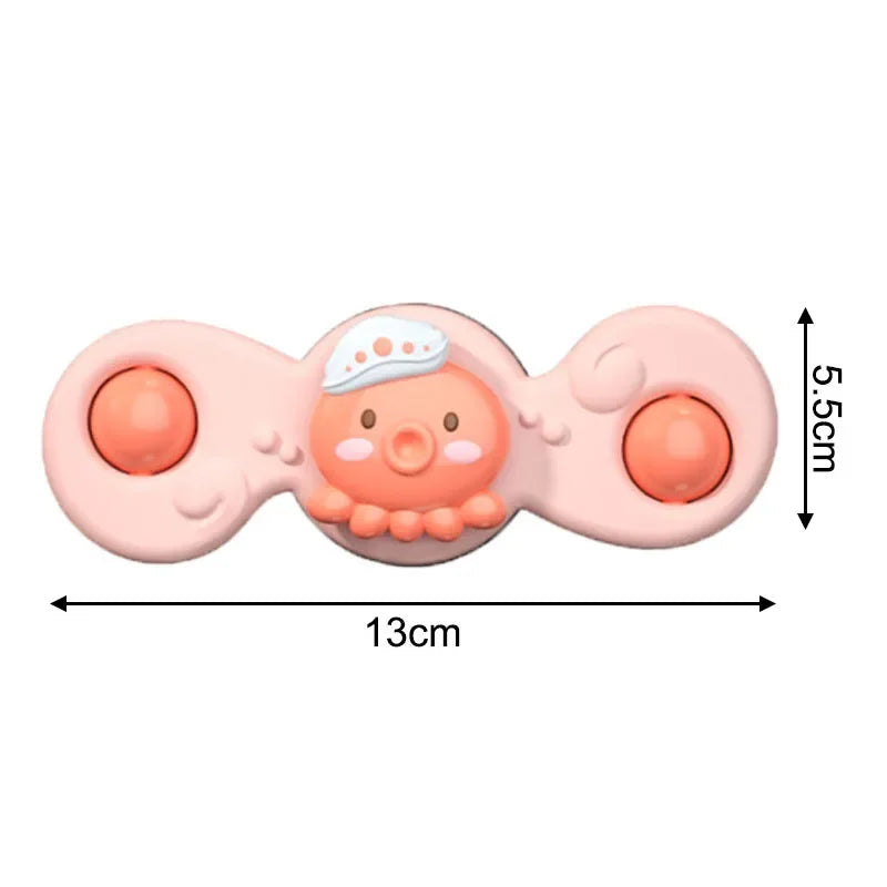 Montessoris Baby Spin Top Bath Toys For Boy Children Bathing Sucker Spinner Suction Cup Toy For Kids 2To4 Years Rattles Teether ALPENZO