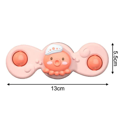 Montessoris Baby Spin Top Bath Toys For Boy Children Bathing Sucker Spinner Suction Cup Toy For Kids 2To4 Years Rattles Teether ALPENZO