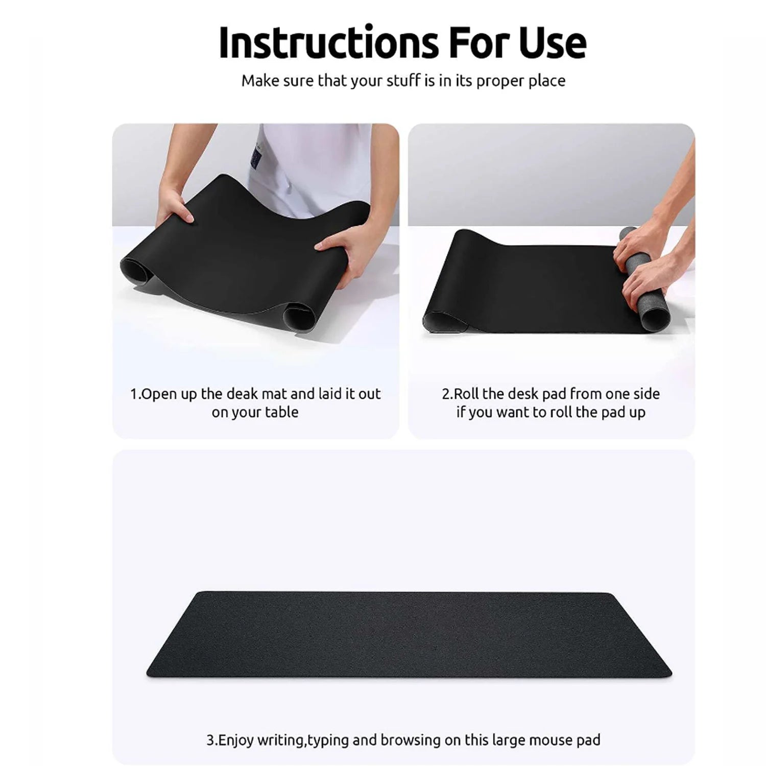 PU Leather Desk Pad with Suede Base, Multi-Color Non-Slip Mouse Pad, Waterproof Desk Writing Mat, Large Desk Blotter Protector ALPENZO