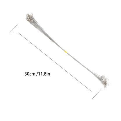 20PCS Sliver Anti Bite Steel Fishing Line Steel Wire Leader With Swivel Fishing Accessory Lead Core Leash Fishing Wire 15CM-30CM