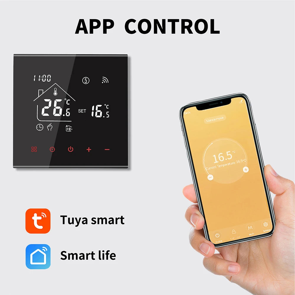 MINCO HEAT M4A Warm Floor Thermostat Tuya WiFi 3A 16A Electric/Gas Boiler/Water Heating Temperature Controller 1PC - ALPENZO
