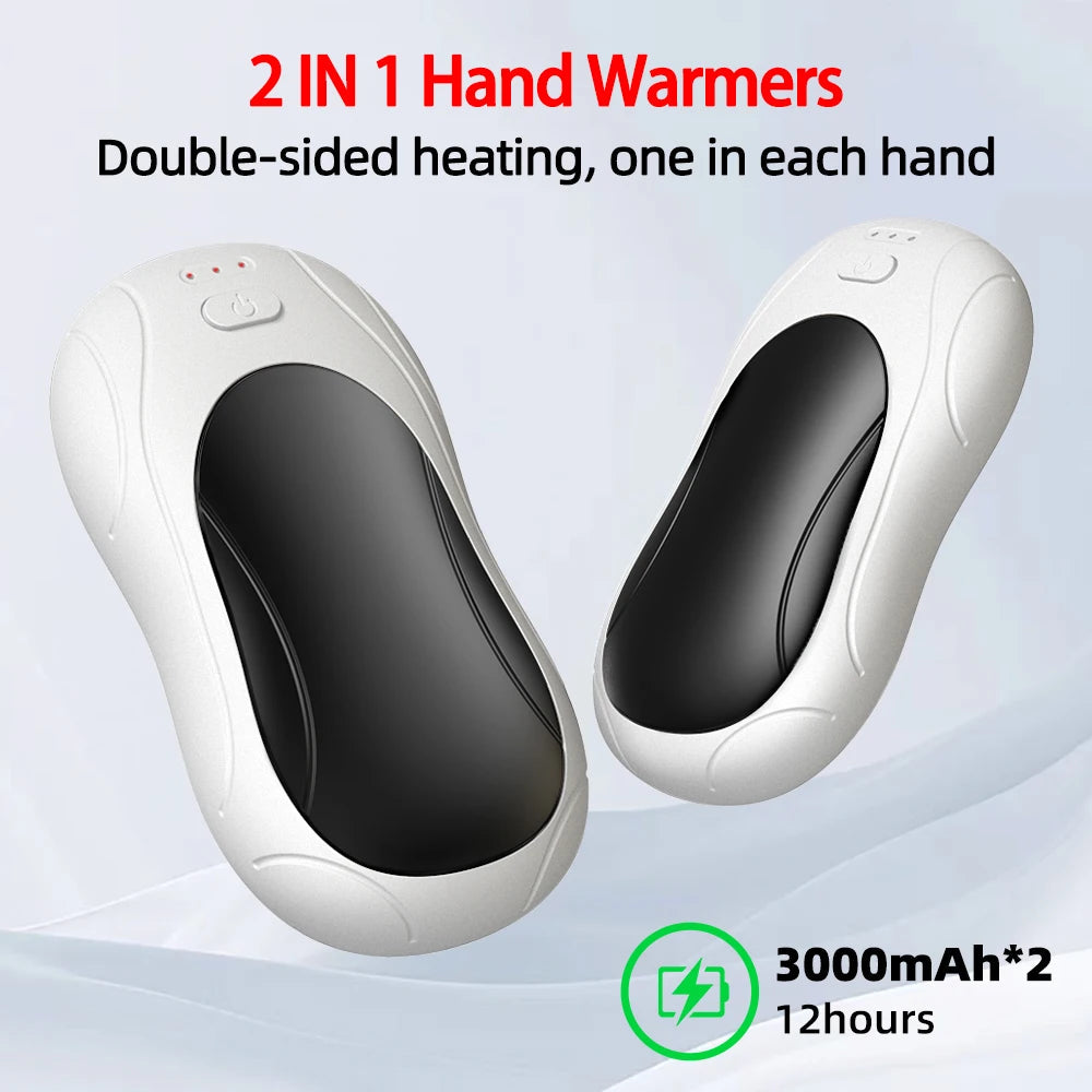 2Pack Magnetic Rechargeable Hand Warmers with 3 Heat Settings Pocket-Sized Light Sleek Stylish for Winter Outdoor/Skiing 2025NEW ALPENZO