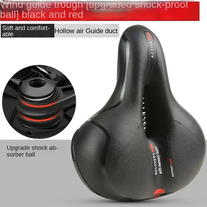 ESLNF Hollow Breathable Bicycle Saddle MTB Road Bike Saddle Shock Absorbing Comfortable Big Butt Bike Seat Bicycle  Accessories