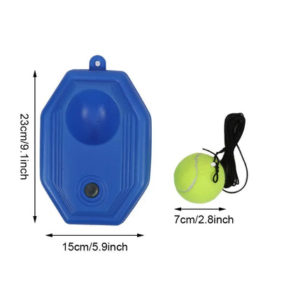Heavy Duty Tennis Training Aids Base With Elastic Rope Ball Practice Self-Duty Rebound Tennis Trainer Partner Sparring Device