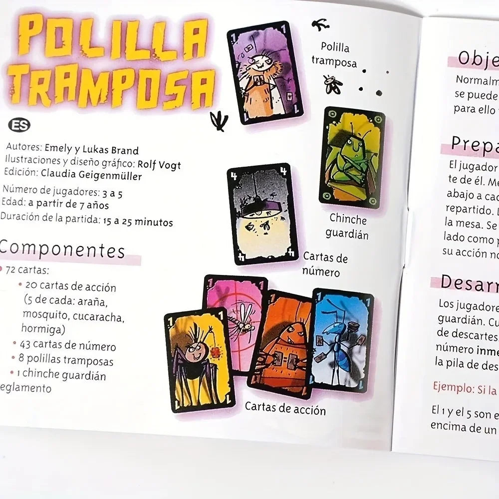 POLILLA TRAMPOSA Spanish Cheating Moth German Cockroach Adult Children Leisure Party Game, Creative Small Gifts - ALPENZO
