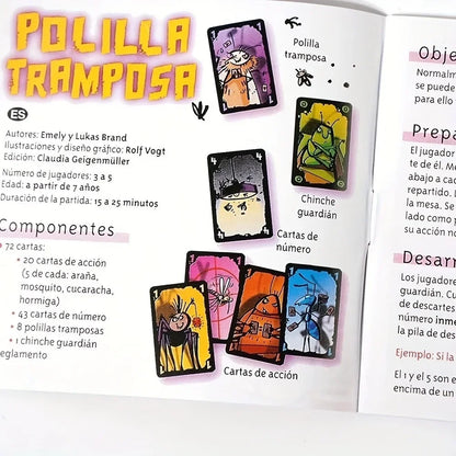 POLILLA TRAMPOSA Spanish Cheating Moth German Cockroach Adult Children Leisure Party Game, Creative Small Gifts - ALPENZO