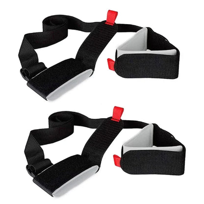 Nylon Skiing Bags Adjustable Pole Shoulder Hand Carrier Lash Handle Straps Porter Hook Loop Protecting For Ski Snowboard
