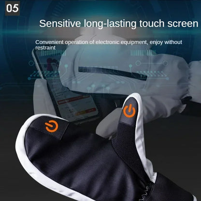 New 2025 Men Women Winter Touch Screen Waterproof Windproof Thermal Thick Snowboarding Snow Gloves Snowmobile Skiing Mittens