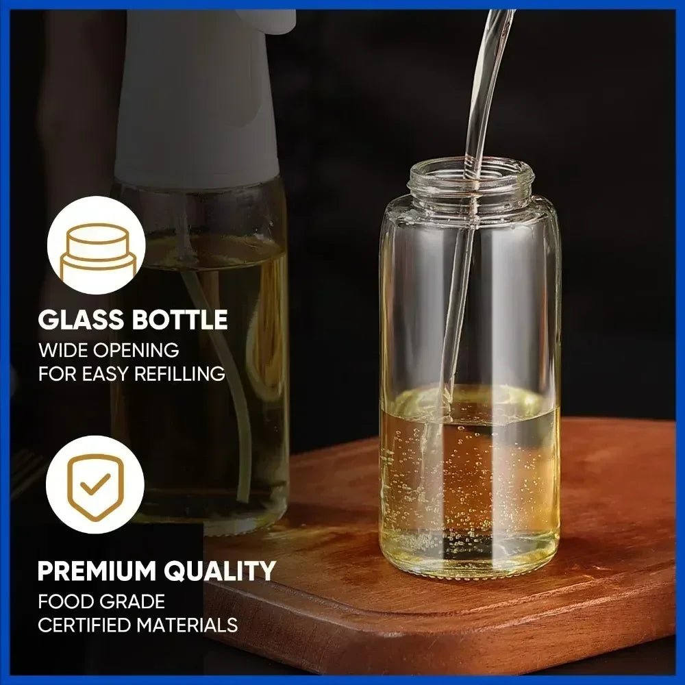 Kitchen Oil Spray Bottle Cooking Olive Oil Sprayer 200/300/500ML Pneumatic Spray Bottle Fitness Barbecue Spray Oil Dispenser - ALPENZO