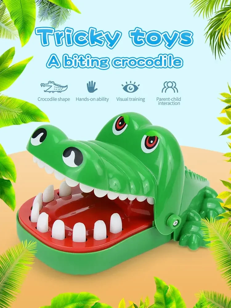 Crocodile Teeth Toys Children's Crocodile Bites Fingers Reaction Training Novelty Children's Lucky Game Trick Decompression Toy ALPENZO