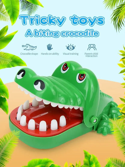 Crocodile Teeth Toys Children's Crocodile Bites Fingers Reaction Training Novelty Children's Lucky Game Trick Decompression Toy ALPENZO