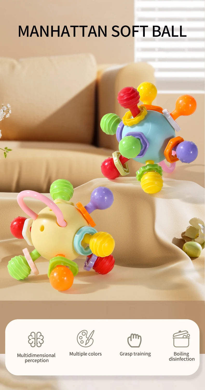 Soft Hand Grasping Ball Baby Toy Xingdun Ball Birthday Gift for 0-3 Year Old Babies ALPENZO