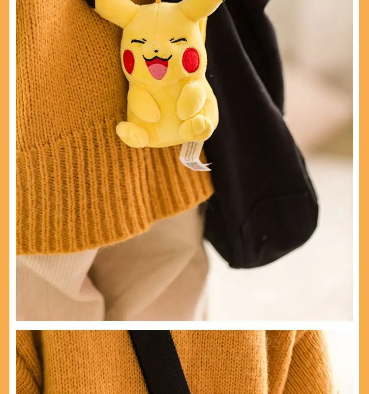 Clearance_Original Pokemon Plush Keychain Cartoon Toys Pikachu Charmander Psyduck Squirtle Snorlax Wobbuffet Doll Kids Kawai Toy ALPENZO
