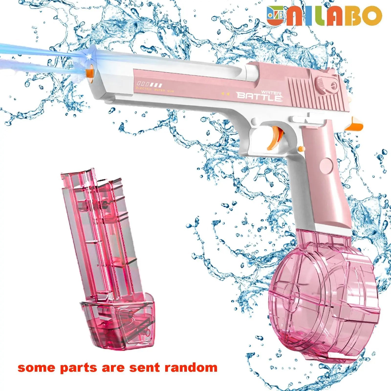 Unilabo M416 Electric Water Gun - Battery Powered With External Water Bottle Attachment - Perfect For Kids & Adults Outdoor Fun ALPENZO