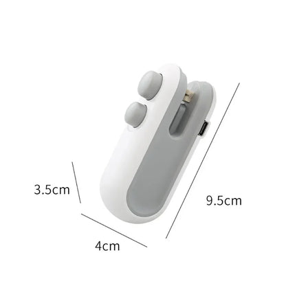 Mini Sealer Portable Mini Sealer 2 in 1 Heat Sealer For Snacks  Home use rechargeable sealer Vacuum Sealer Snacks plastic bag