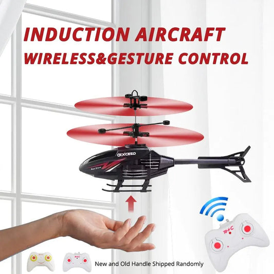 2 Channel Gesture Control Suspension Helicopter RC Remote Induction Aircraft With Charging LED Light Kids Toy for Boys ALPENZO