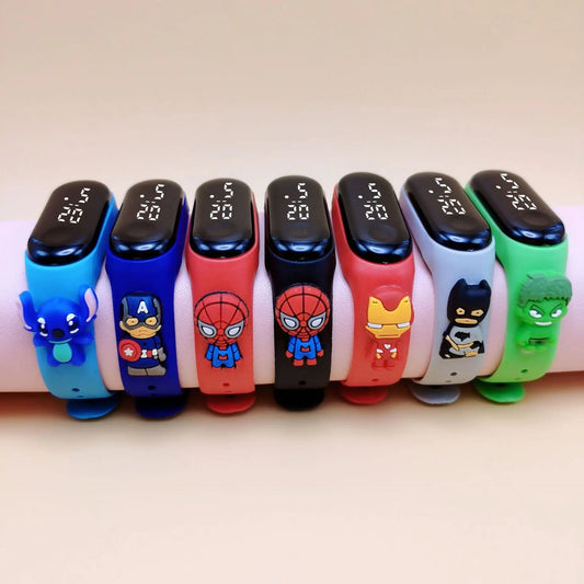 Marvel Children's Watch Cartoon Fashion Watches Electronic Digital LED Display Watches Waterproof Holiday Gift Kids Watches ALPENZO
