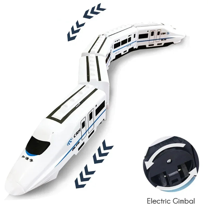 Kids DIY Simulation High Speed Railway Train Toy Car Electric Sound Light Model Train Educational Toys Boys Girls Gift Birthday ALPENZO