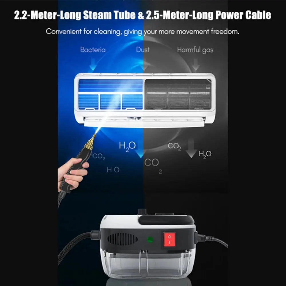 Steam Cleaner High Temperature Sterilization Car Steaming Cleaner Air Conditioning Kitchen Hood Home  110V US Plug /220V EU Plug - ALPENZO