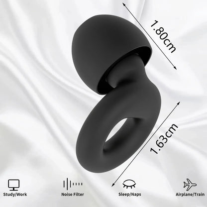 HUAK Quiet Ear Plugs for Sleep,Swim, Work– Super Soft, Reusable Hearing Protection for Noise Reduction  8 Ear Tips in XS/S/M/L