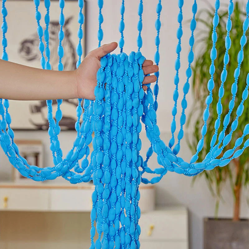 1*2M Beaded String Curtain Door Curtain Bead Thread Tassel Curtain Window Wall Panel Room Divider Doorway Home Wedding Acces - ALPENZO