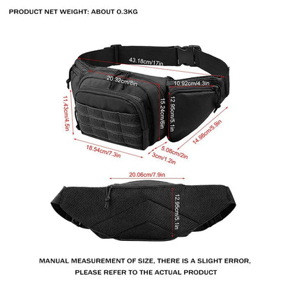OPHIDIAN Multifunctional waist bag Outdoor cycling storage bag Portable invisible waist hanging gun bag accessory bag