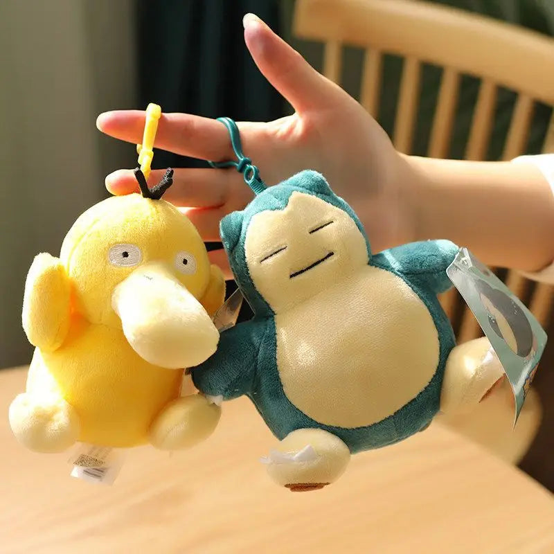 Clearance_Original Pokemon Plush Keychain Cartoon Toys Pikachu Charmander Psyduck Squirtle Snorlax Wobbuffet Doll Kids Kawai Toy ALPENZO
