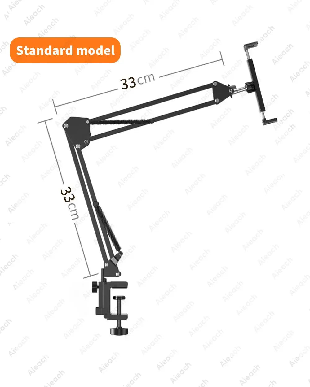 Tablet Holder for Bed with Long Metal Arm iPad Stand Tablet Bracket 360° Rotating Bed Phone Mount for 4.5~12.9 inch Phone Tablet - ALPENZO