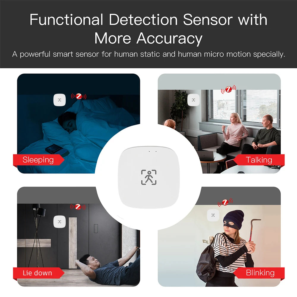 ZigBee Wifi MmWave Human Presence Motion Sensor With Luminance/Distance Detection 5/110/220V Tuya Smart Life Home Automation - ALPENZO