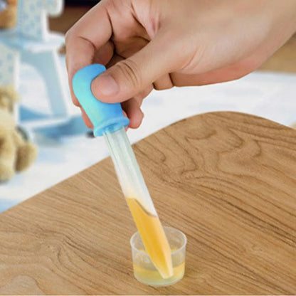 5PCS 5ml Small Silicone Plastic Pipette Dropper Feeding Medicine Liquid Eye Ear Pipette Dropper Lab Experiment Toys Gift ALPENZO