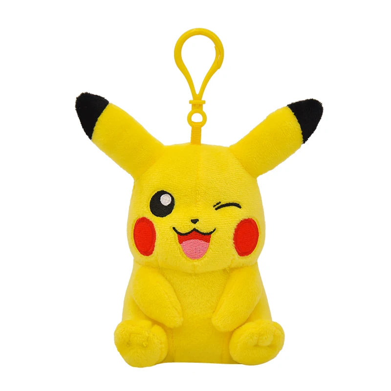 Clearance_Original Pokemon Plush Keychain Cartoon Toys Pikachu Charmander Psyduck Squirtle Snorlax Wobbuffet Doll Kids Kawai Toy ALPENZO