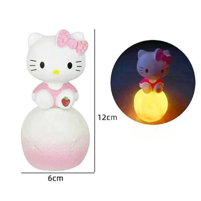 Sanrio Hello Kitty Night Light Luminous Children's Toy Bedside Lamp Anime Cartoon Kuromi Cinnamoroll Cute Children's Gift Gift ALPENZO