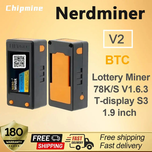 Nerdminer v2 Firmware 1.6.3 Original Board T-display S3 Hashrate 78K/S BTC Lottery Solo Miner Nerd Miner - ALPENZO