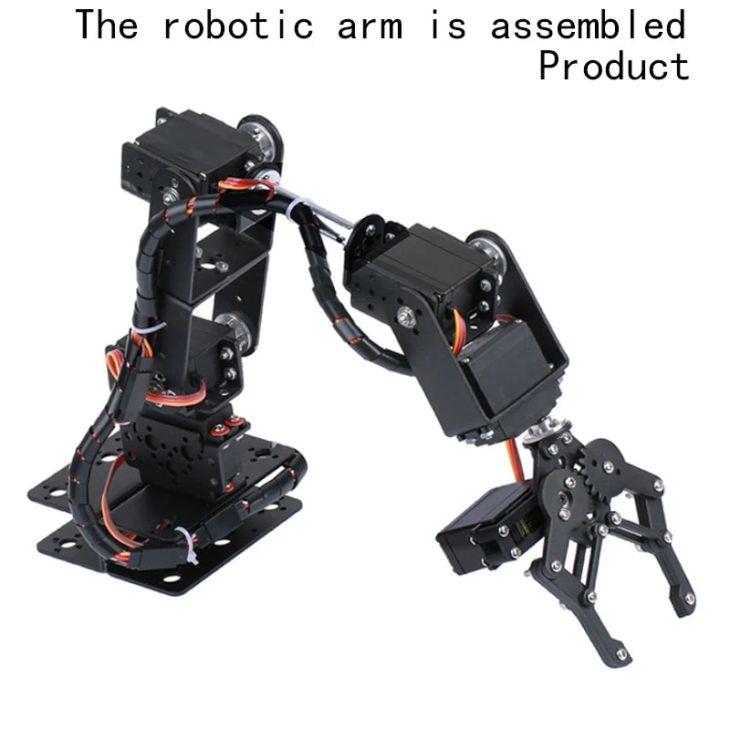 360 Degrees 6 DOF Robot Metal Alloy Mechanical Arm Claw Kit MG996R for Arduino Robotics Kit Educational Ps2 Programmable Toys ALPENZO
