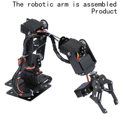 360 Degrees 6 DOF Robot Metal Alloy Mechanical Arm Claw Kit MG996R for Arduino Robotics Kit Educational Ps2 Programmable Toys ALPENZO