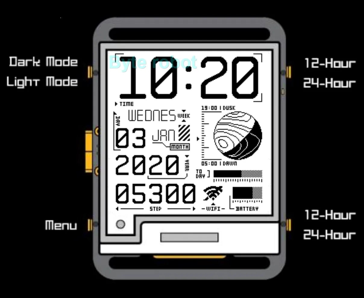 ESP32 Open Source Watchy V2.0 Gift E-ink Display Smart Watch For Arduino Robot DIY Kit Connect With Bluetooth And Wifi Robot Kit ALPENZO