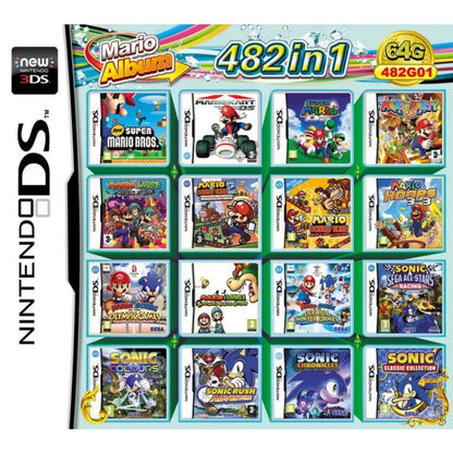 Factory Direct 3DS NDS 208 IN1 Game Card Combo Card 510 IN1 NDS Combo Card NDS Cassette 482 IN1 23 IN1 Classic Game Gift ALPENZO