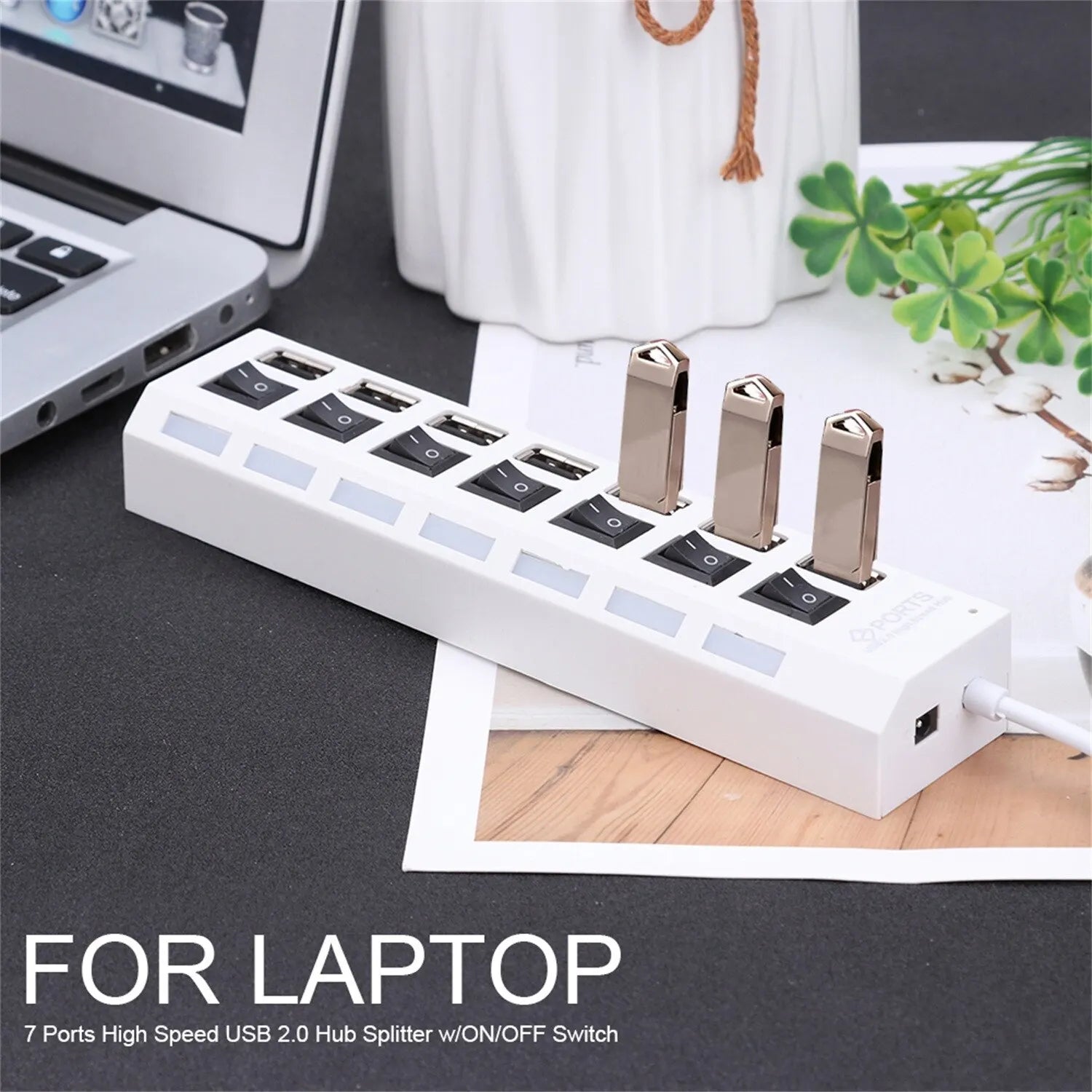 USB Hub Hub USB Adapter Multi Ports Use Power Adapter Extensor USB 2.0 PC Computer Accessories Switch USB For Laptop - ALPENZO