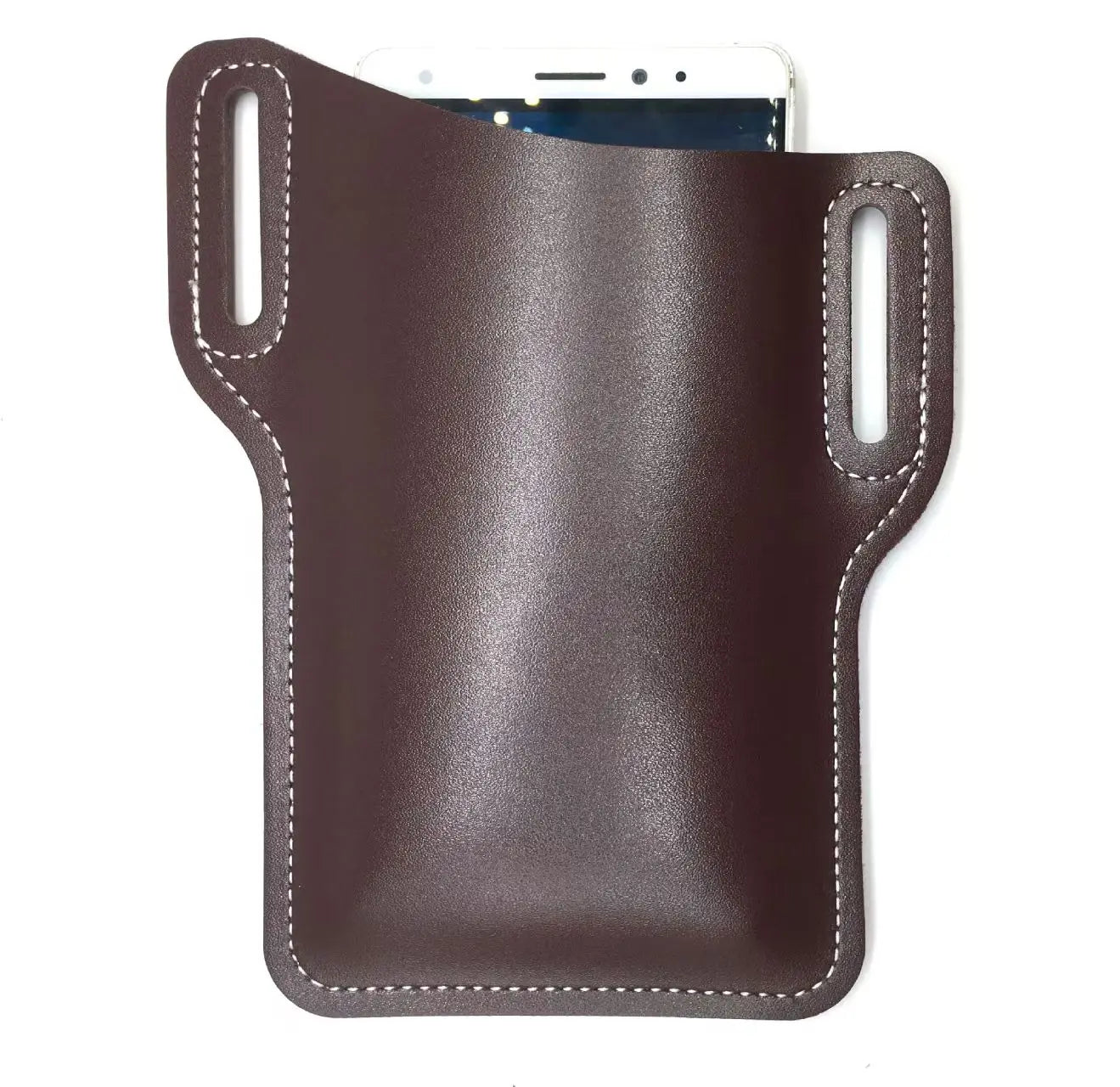 Outdoor storage Retro Horse Leather Phone Waist Bag Wearing Belt Men's Hanging Waist Bag Camping Sports Work Phone Bag