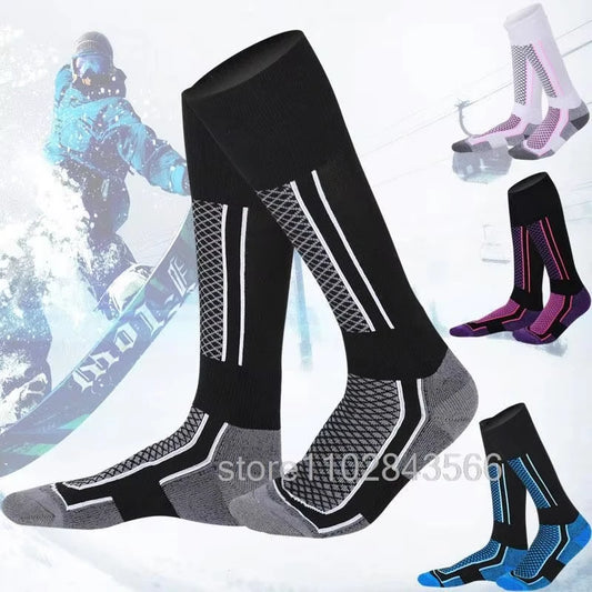 Ski Thermal Socks Men Women Winter Long Warm Compression Socks Ski Hiking Snowboarding Climbing Sports Socks