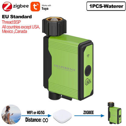 ZIGBEE WIFI Garden Watering Timer Smart Sprinkler Drip Irrigation System Built-in Water Flow Recorder Controller TUYA - ALPENZO
