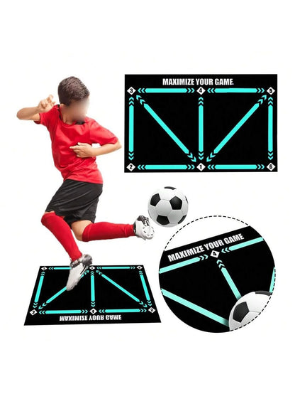 Thick Soccer Training Mat 60x90cm Durable Non-Slip Foldable For Kids Adults Indoor Outdoor Football
