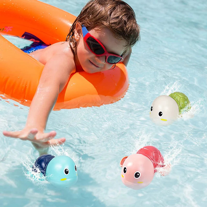 Baby Bath Toys Bathing Cute Swimming Turtle Whale Pool Beach Classic Chain Clockwork Water Toy For Kids Water Playing Toys ALPENZO