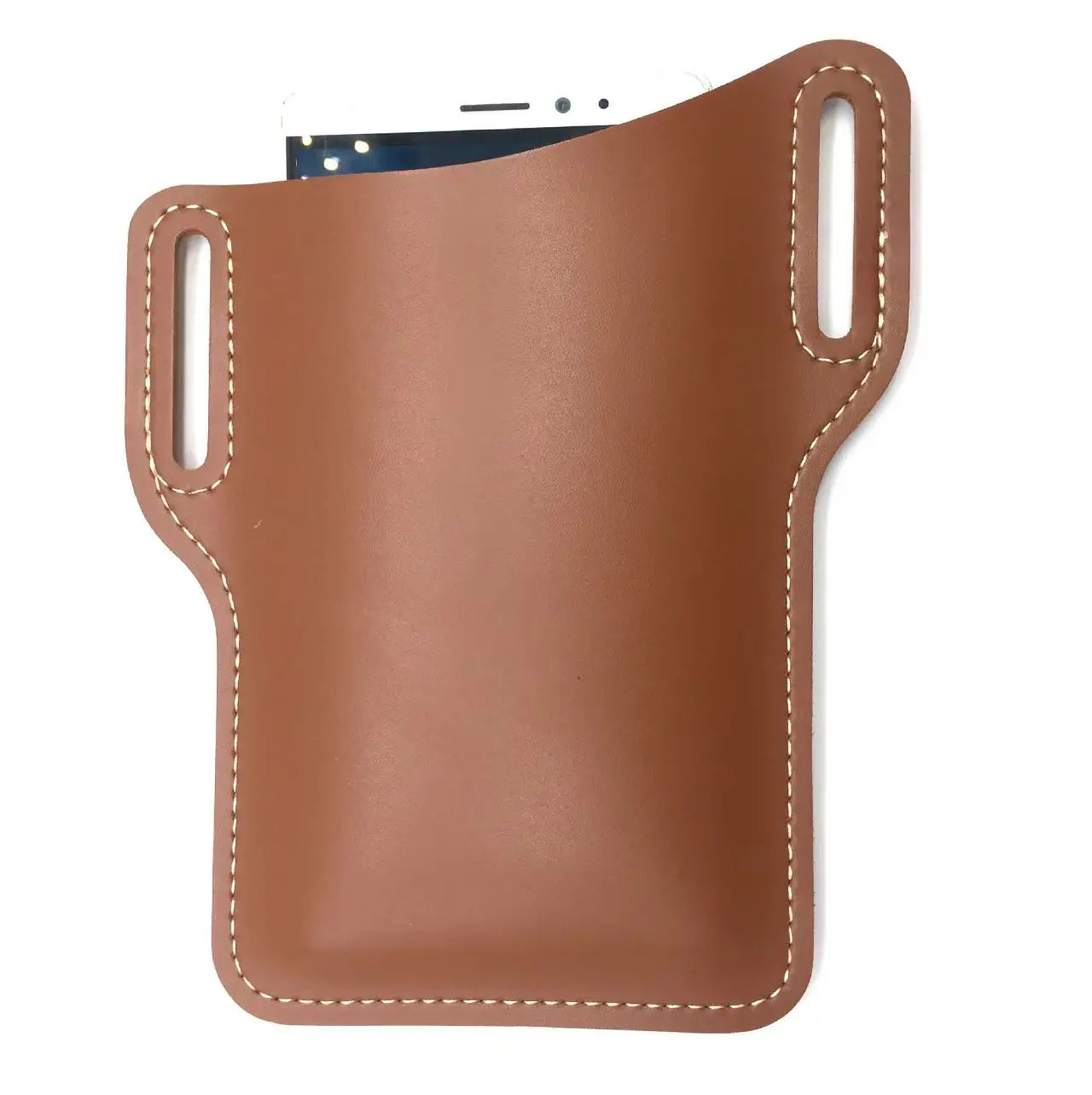 Outdoor storage Retro Horse Leather Phone Waist Bag Wearing Belt Men's Hanging Waist Bag Camping Sports Work Phone Bag