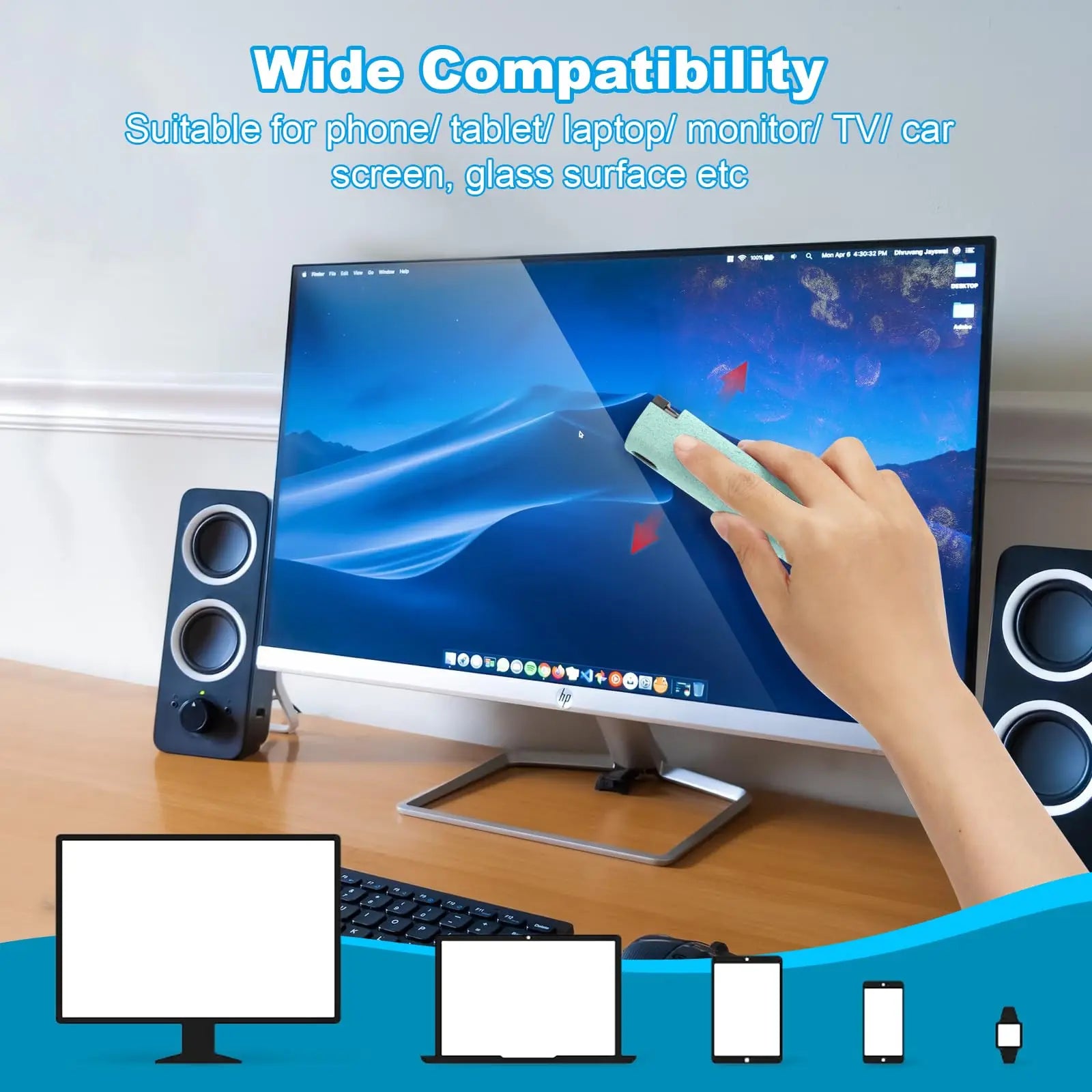 Microfiber Screen Cleaner Spray Bottle Set Mobile Phone Ipad Computer Microfiber Cloth Wipe Iphone Cleaning Glasses Wipes - ALPENZO