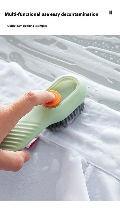 1/2pcs Shoes Brush Automatic Liquid Discharge Multifunction Press Out Shoes Cleaner Soft Bristles Clothes Brushes Cleaning Tool